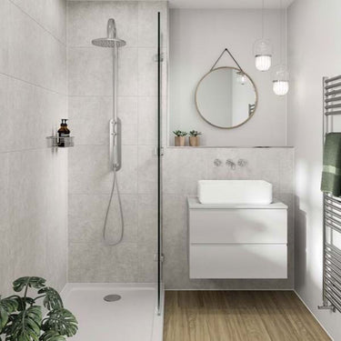 White Mineral Tile Multipanel Wall Panel